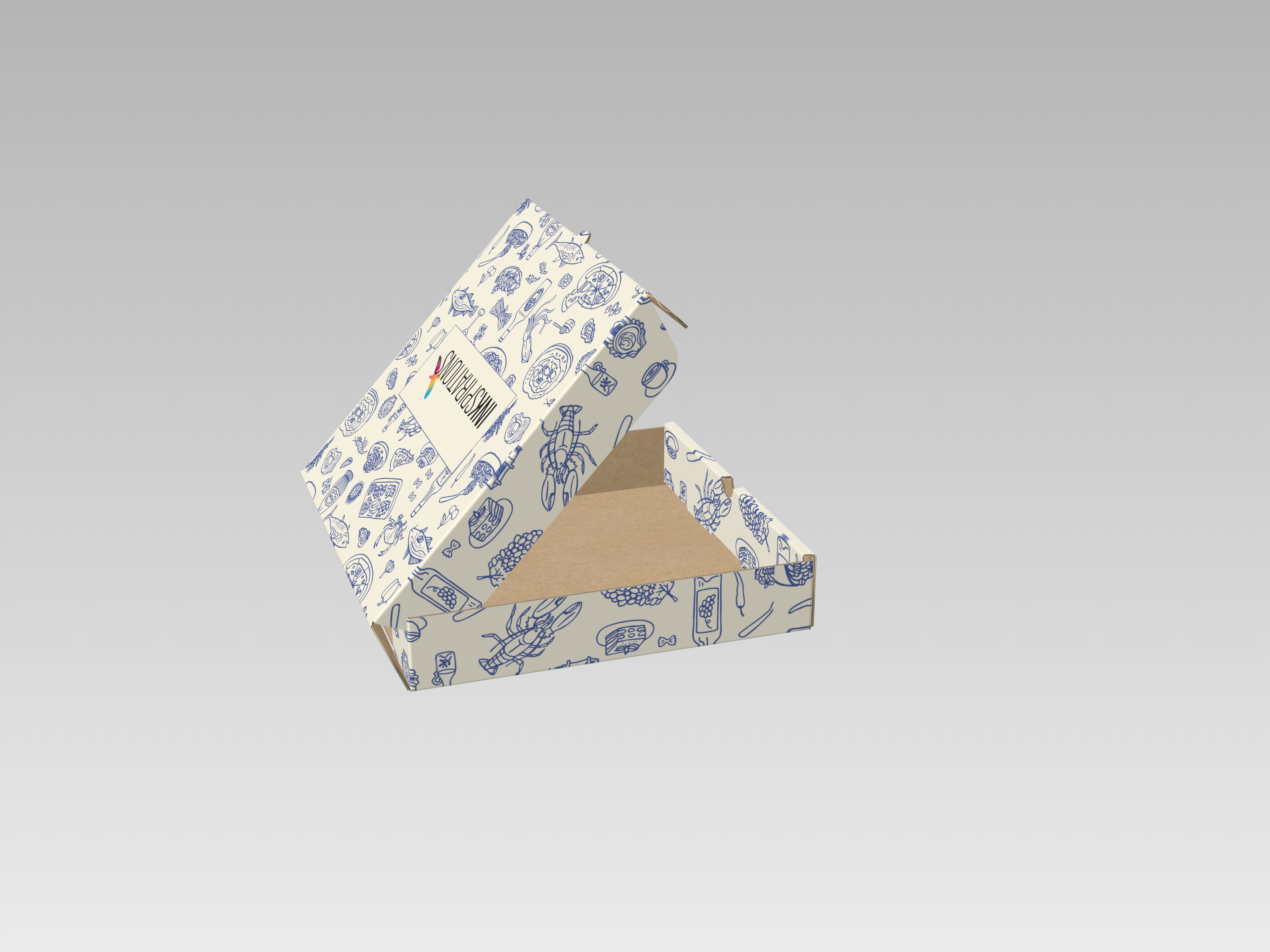 Small Pizza Box with Full Colour (Digital or Offset) Print 8x8"