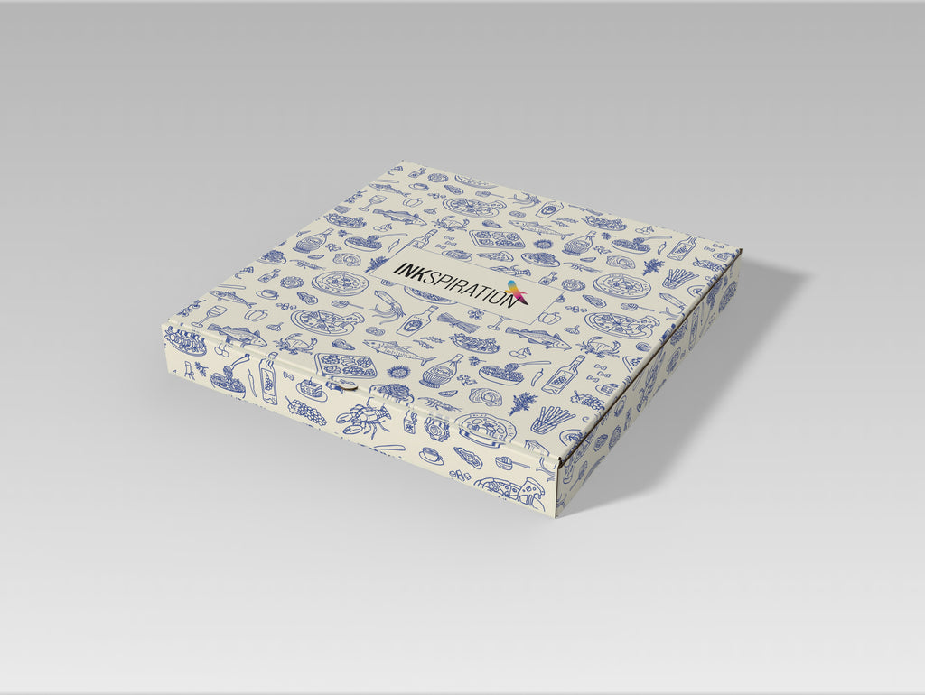 Large Pizza Box with Full Colour (Digital or Offset) Print 12x12"
