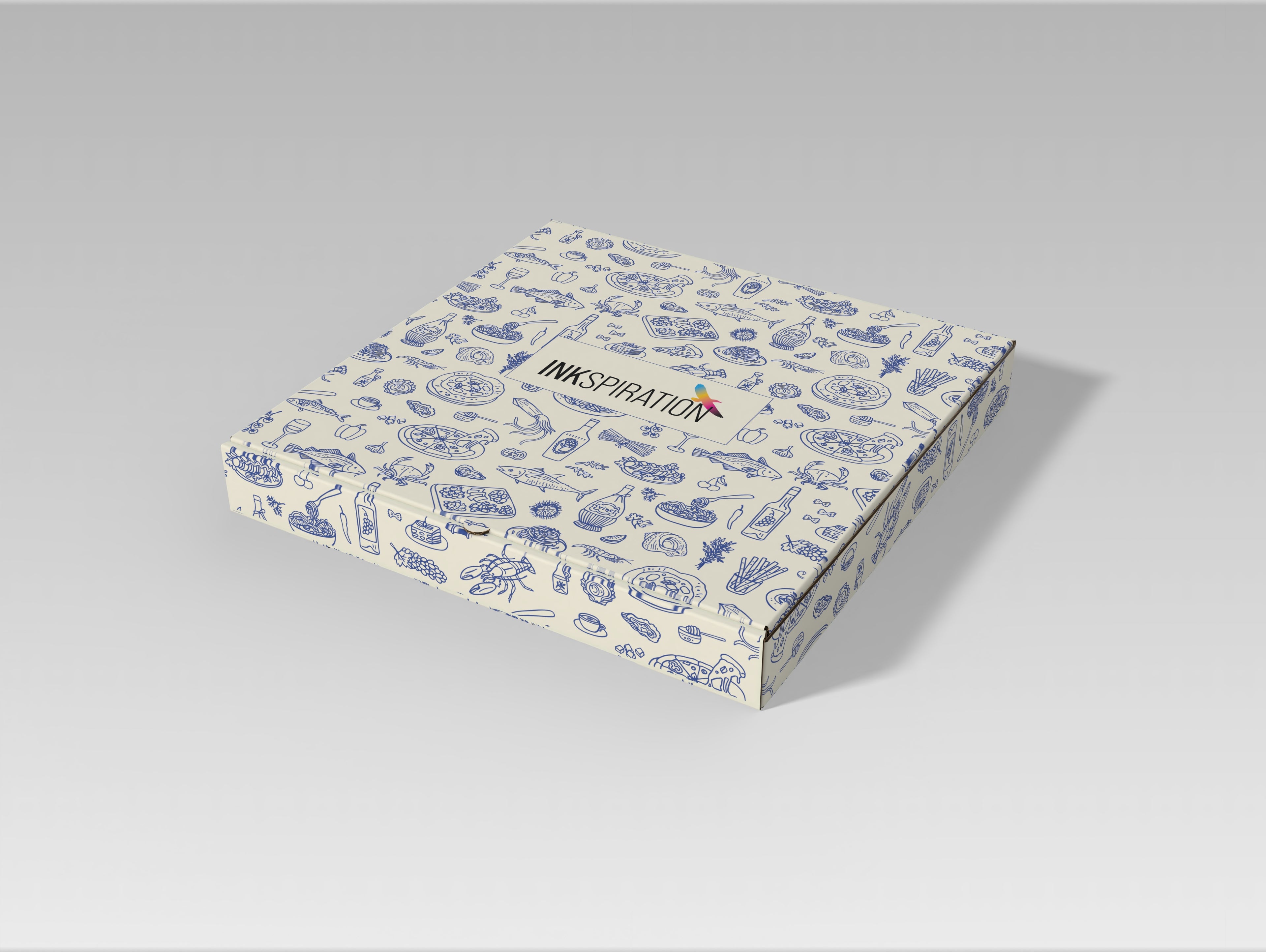 Large Pizza Box with Full Colour (Digital or Offset) Print 12x12"