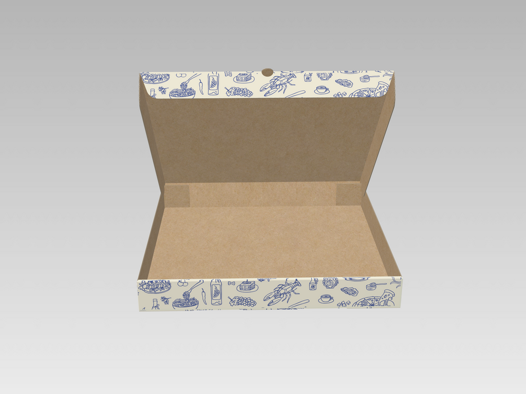 Large Pizza Box with Full Colour (Digital or Offset) Print 12x12"