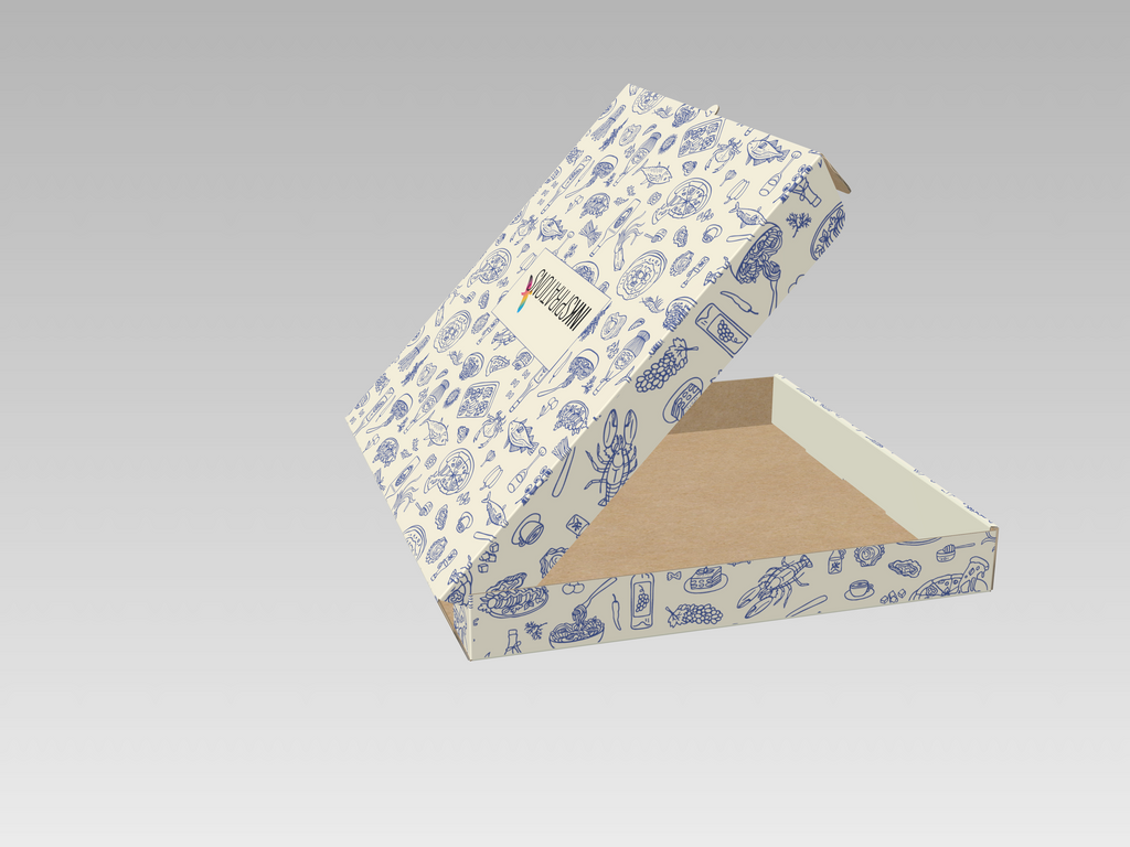 Large Pizza Box with Full Colour (Digital or Offset) Print 12x12"