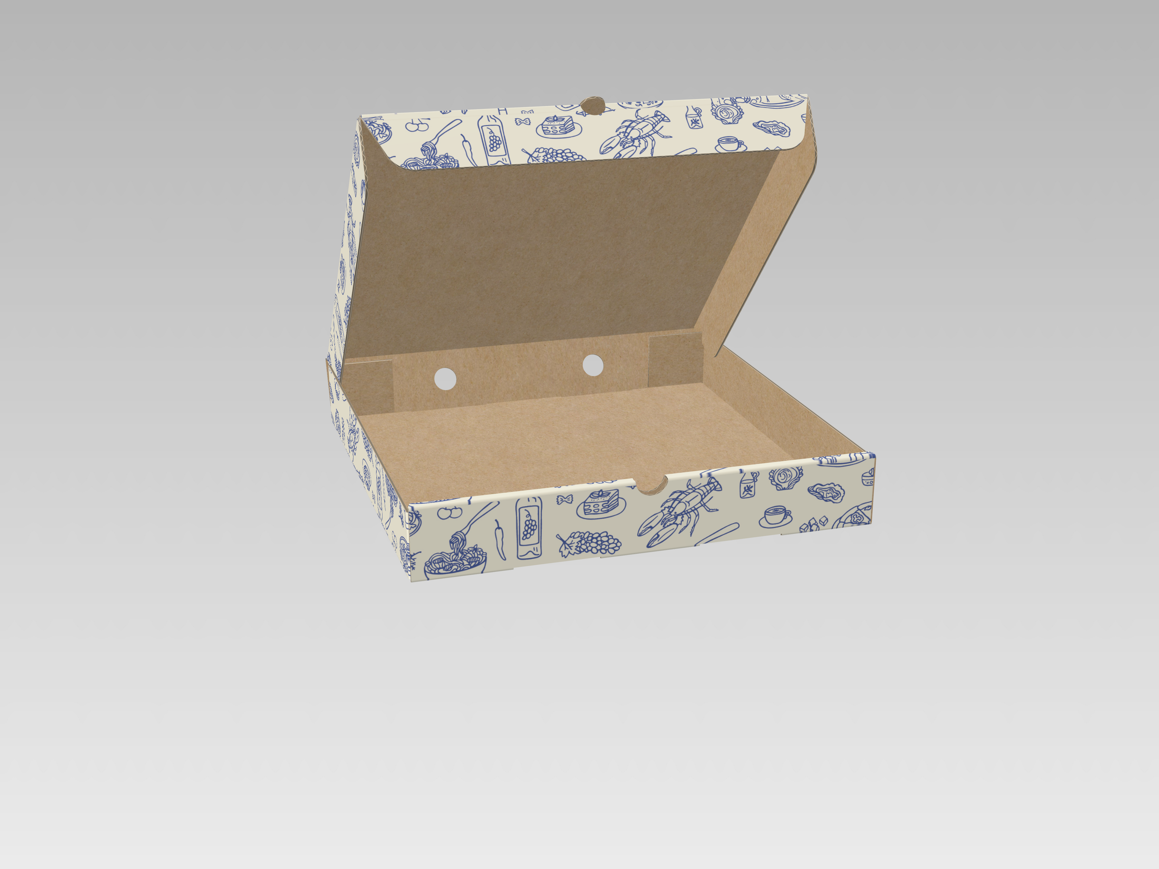 Medium Pizza Box with Full Colour (Digital or Offset) Print 10x10"