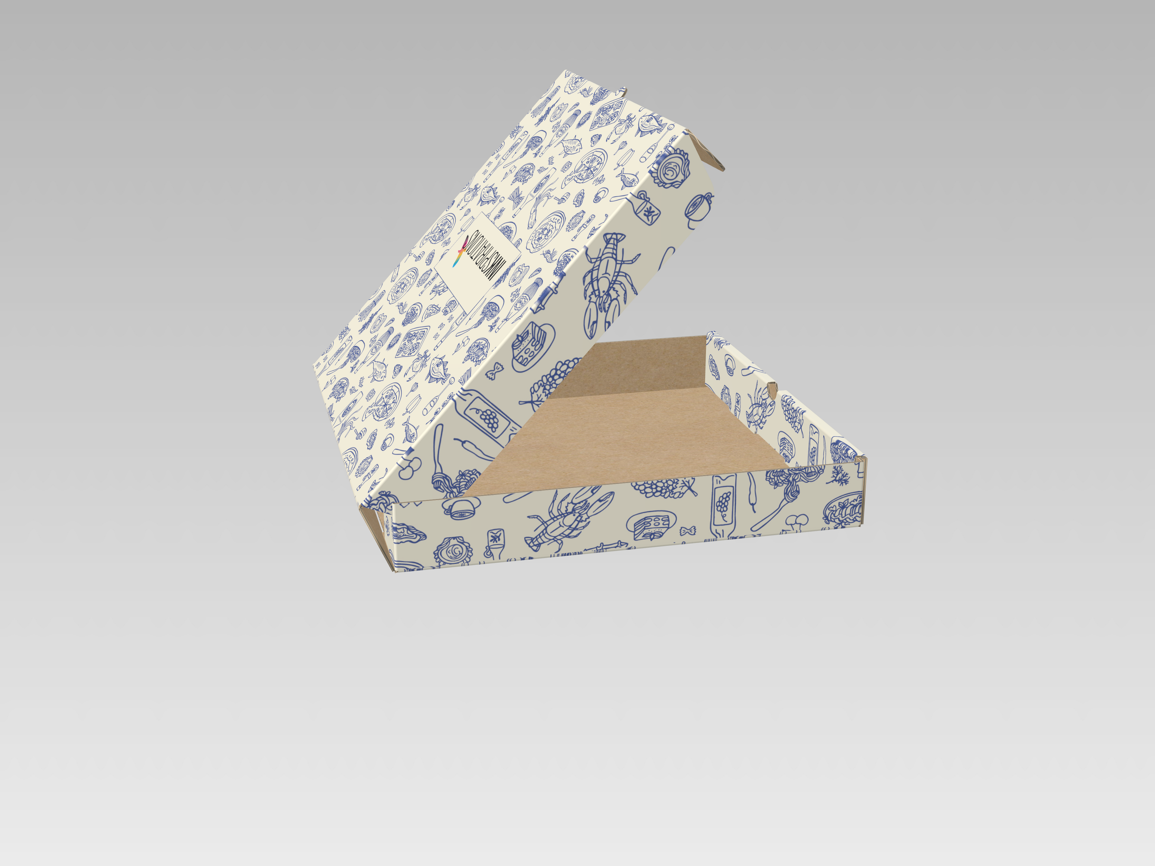 Medium Pizza Box with Full Colour (Digital or Offset) Print 10x10"